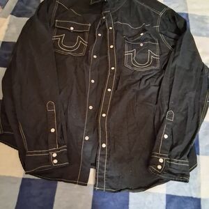 True Religion Black Men's Shirt